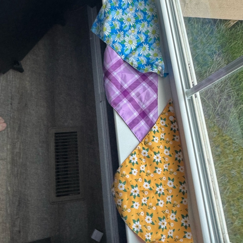 Lot of dog Floral and Plaid Bandana Set